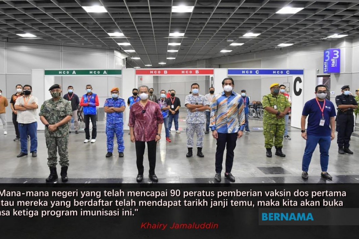 Fasa tiga Program Imunisasi COVID-19 Kebangsaan di Lembah Klang bermula Isnin