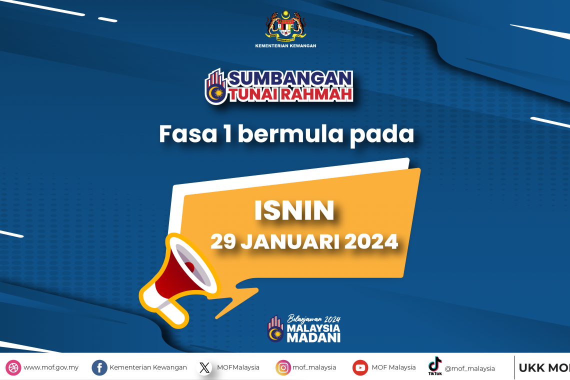 Pembayaran STR Fasa 1 bermula hari ini