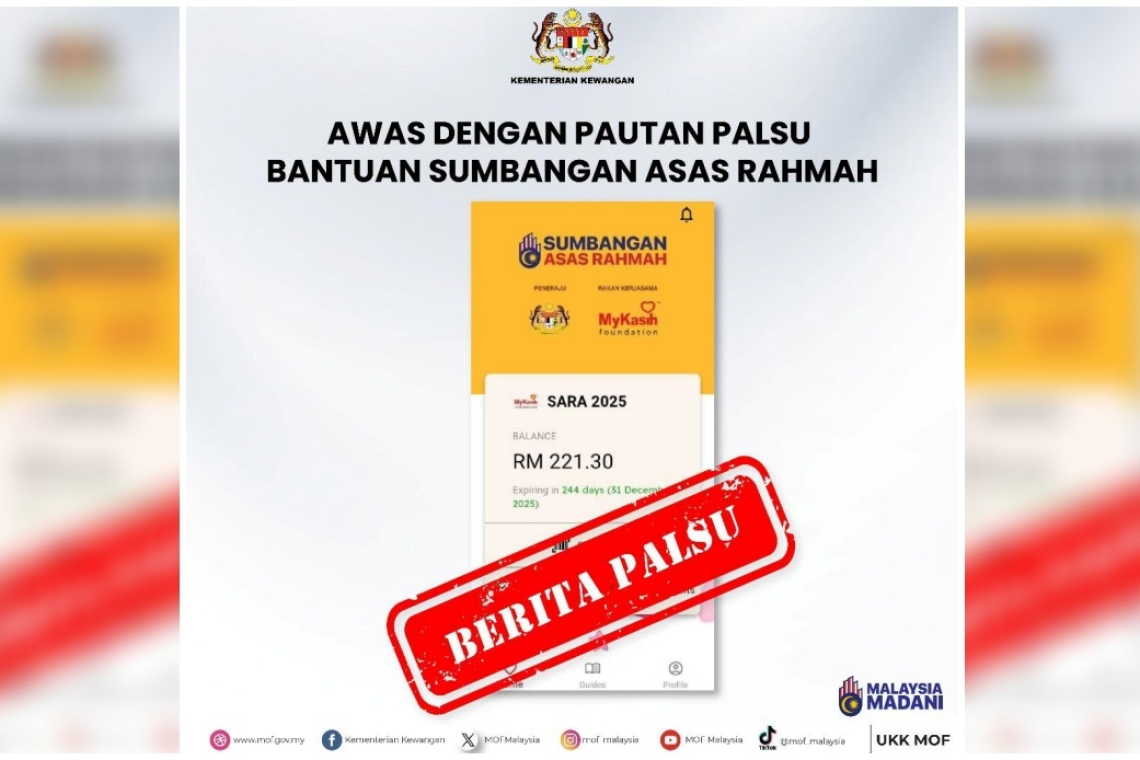 MoF Warns Public of Fake SARA Assistance Link On Whatsapp