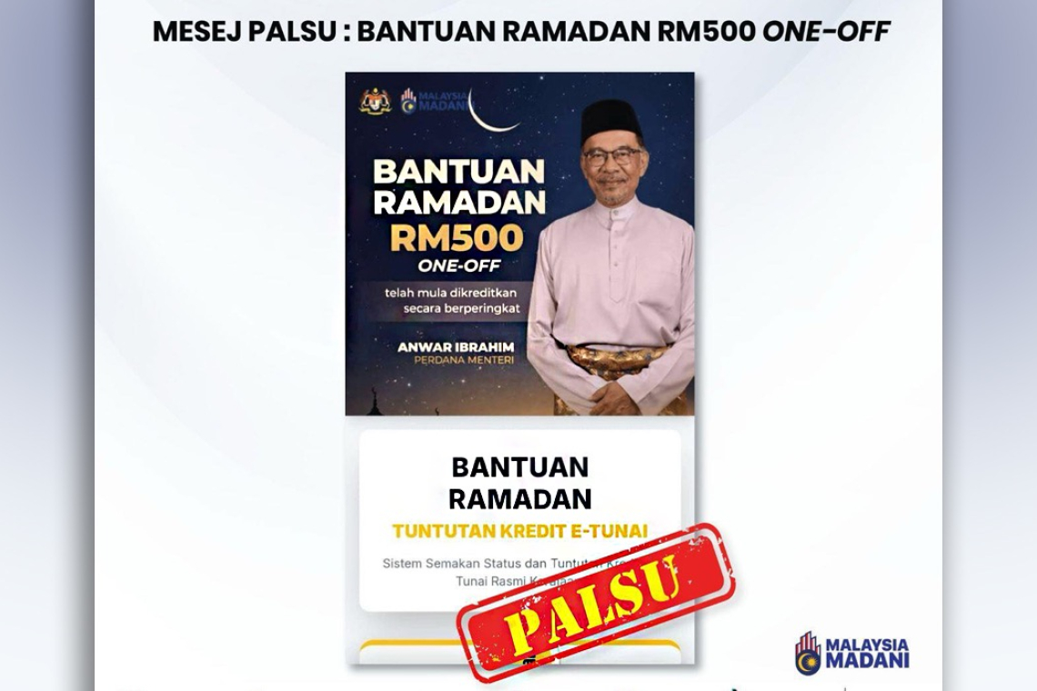 Viral Ramadan Aid, e-Tunai Credit Claims Are Fake - MOF