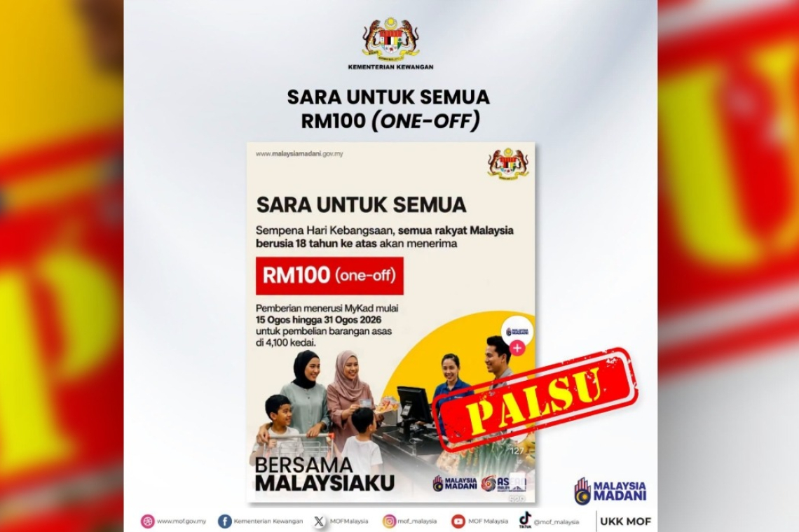 MOF Denies RM100 SARA Payment For National Day